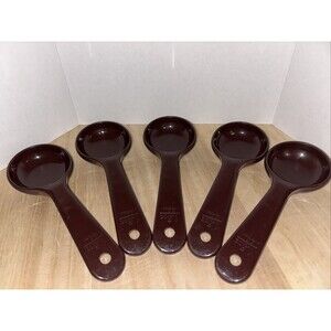 Lot of 5 Carlisle 492201 Measure Miser 1.5 Oz. Portion Control Spoon 44ml Brown